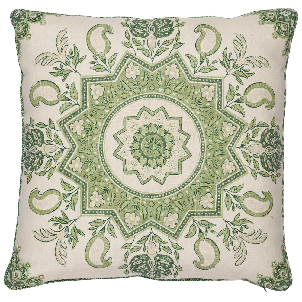 Montecito Medallion Pillow | Leaf Green