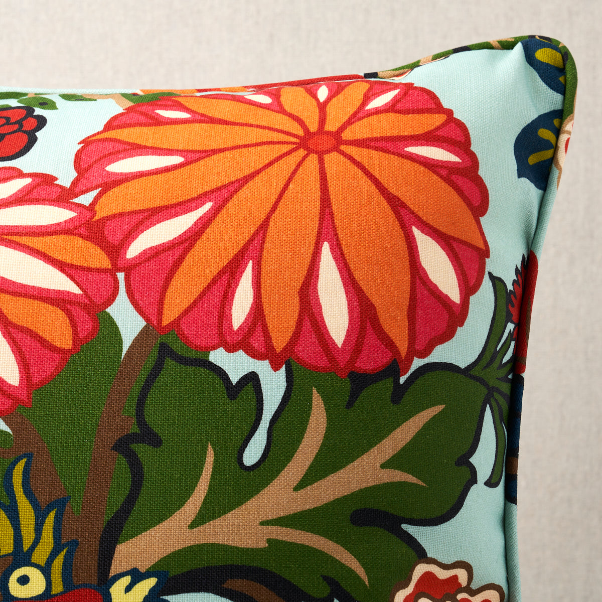 Chiang Mai Dragon I/O Pillow - Aquamarine
