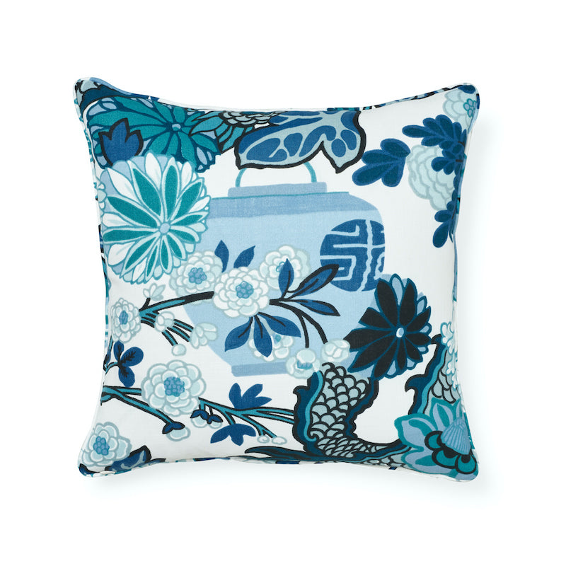 Chiang Mai Dragon I/O Pillow - China Blue
