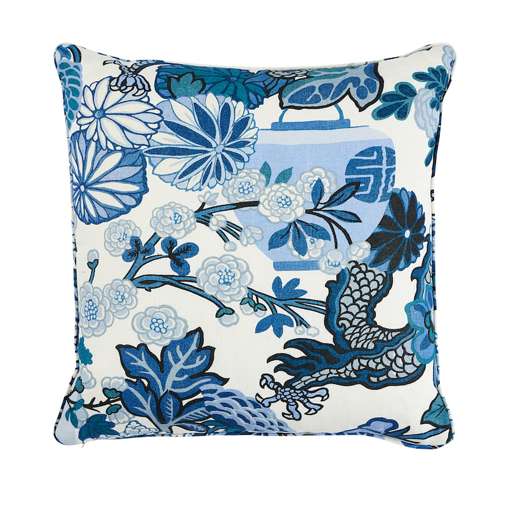 Chiang Mai Dragon I/O Pillow - China Blue