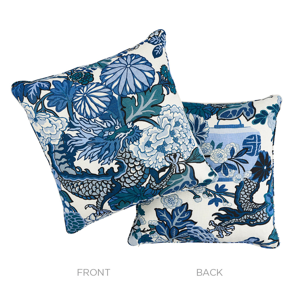 Chiang Mai Dragon I/O Pillow - China Blue