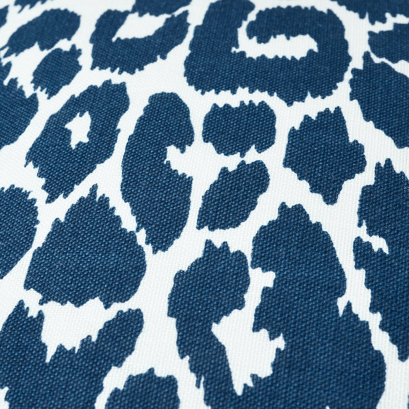 Iconic Leopard I/O Pillow - Navy
