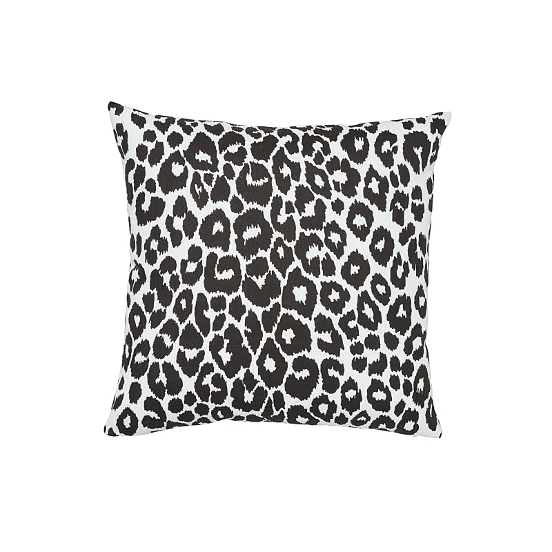 Iconic Leopard I/O Pillow - Graphite