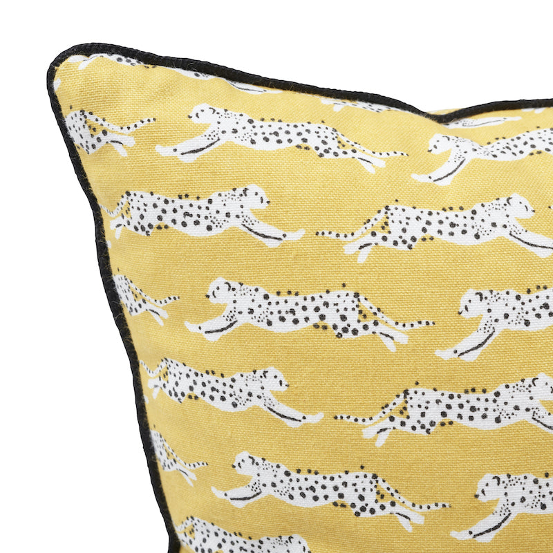 Cuscino Leopardi Saltellanti | Giallo