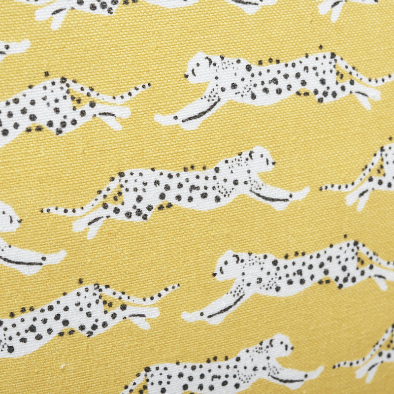 Cuscino Leopardi Saltellanti | Giallo