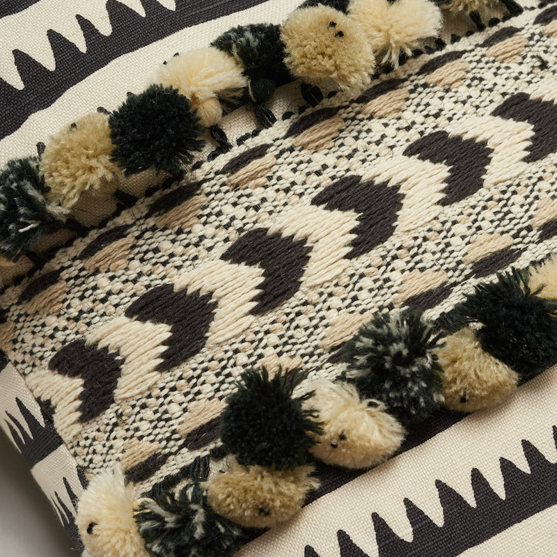 Cuscino a strisce di Corfù | Nero