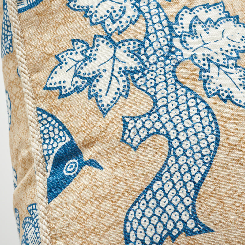 Cuscino Animalia | Blu e naturale