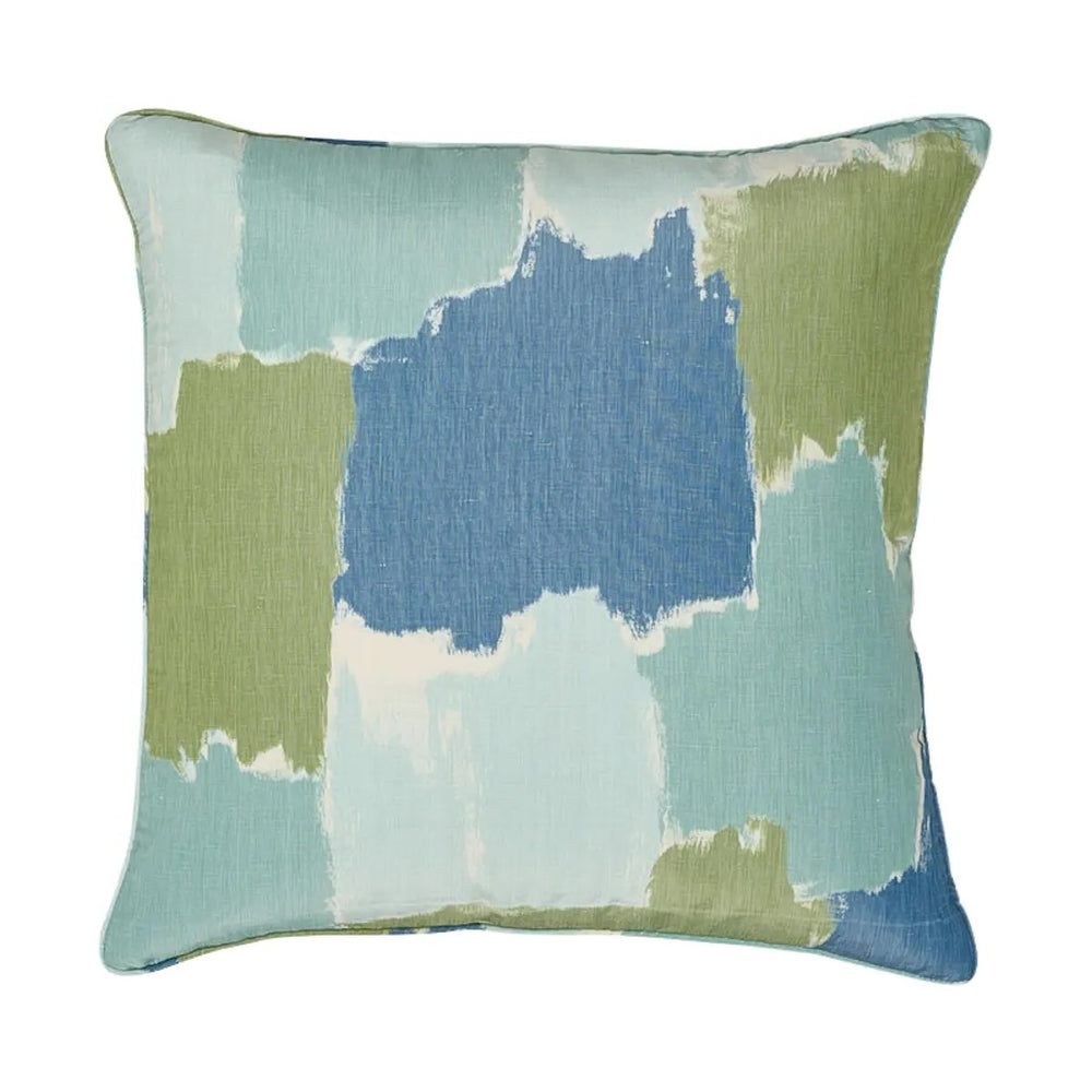 Cuscino Ikat Colorblock | Acqua