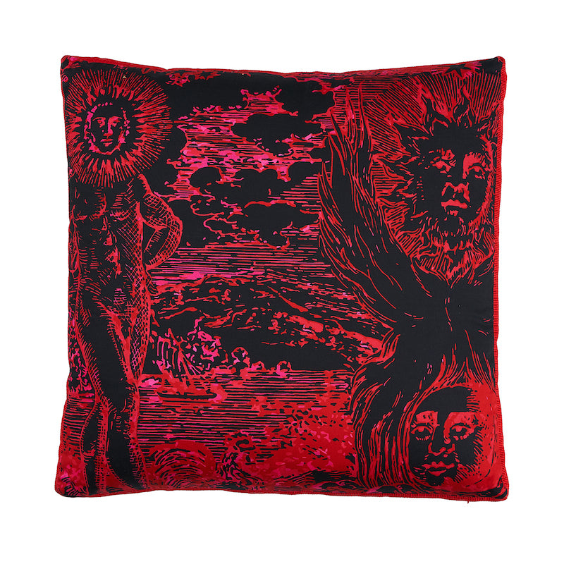 Modern Toile Box Pillow | Pink & Black