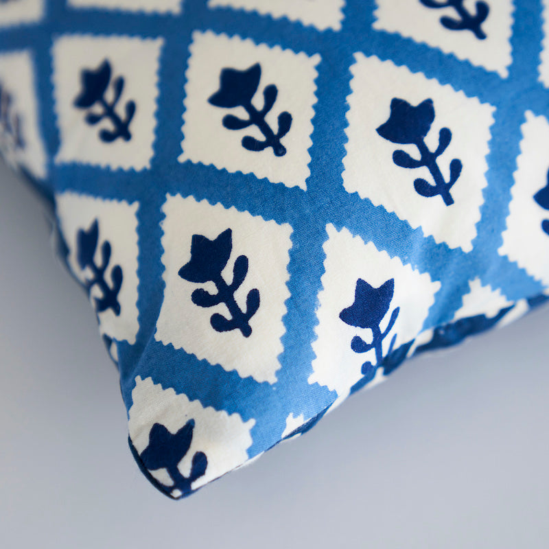Bagru & Buti Pillow | Blue