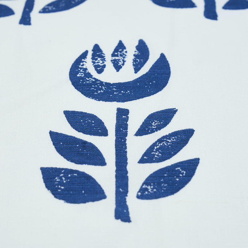 Cuscino con stampa a mano Rosenborg | Blu navy