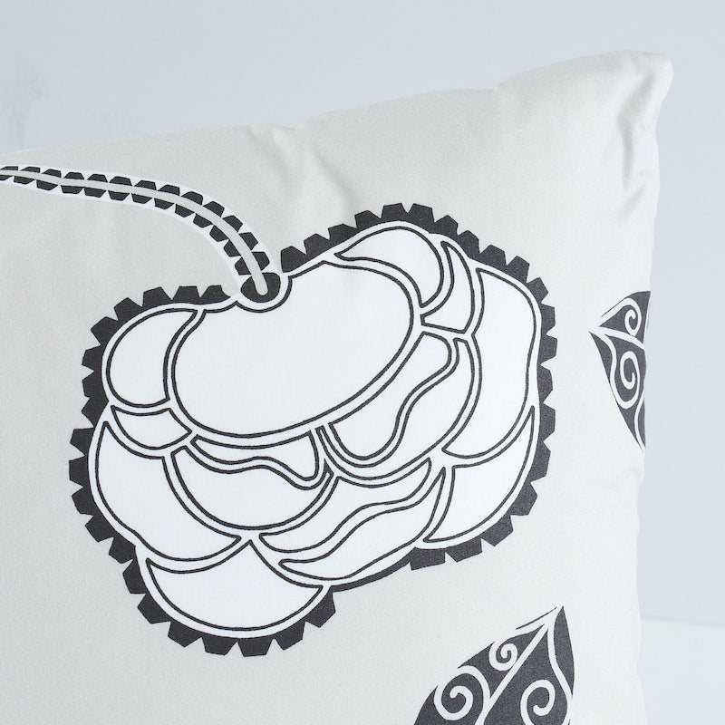 Cuscino in chintz Queen Fruit | Ebano Avorio