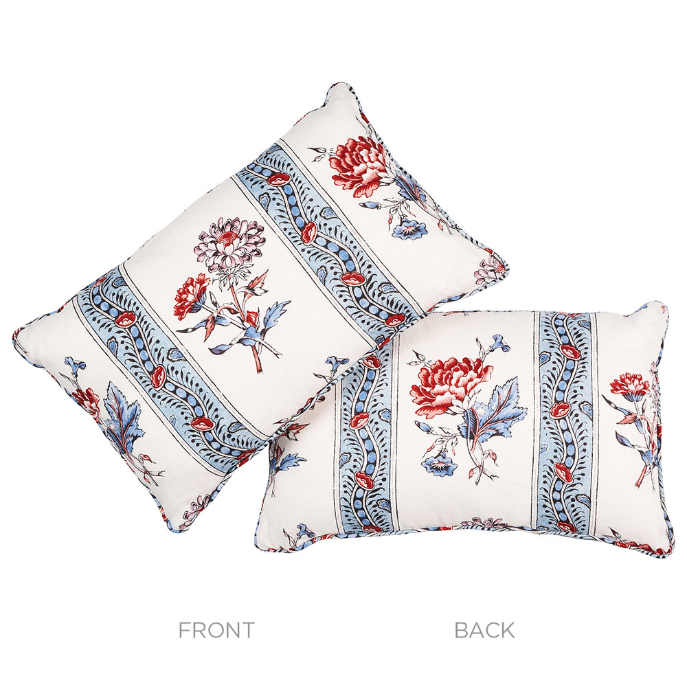 Cuscino floreale Ariana | Blu perlato