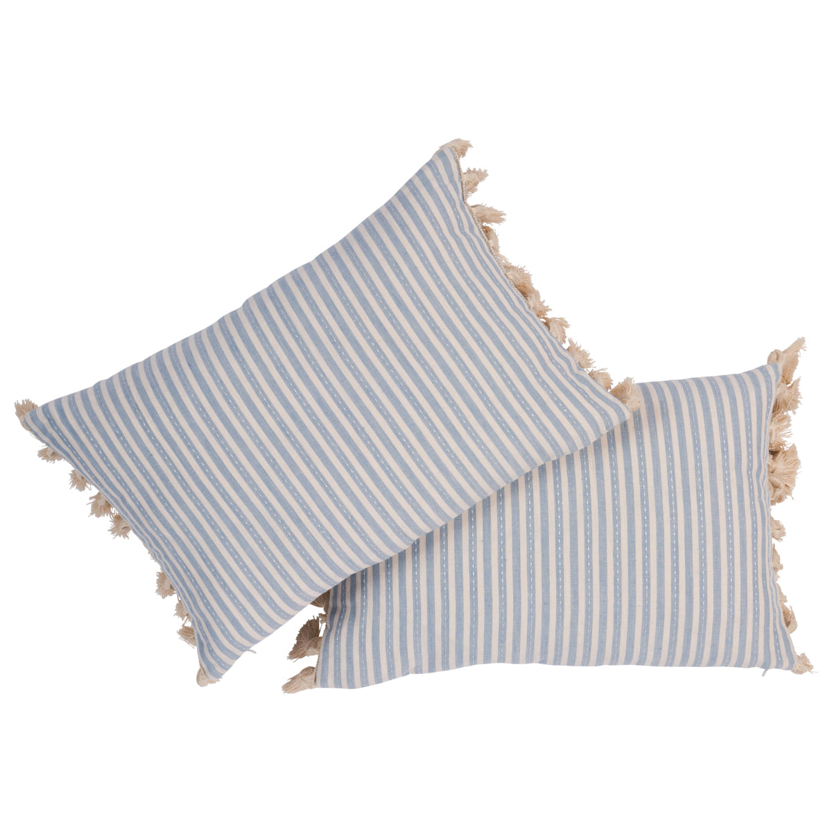 Cuscino a righe Mathis | Cielo