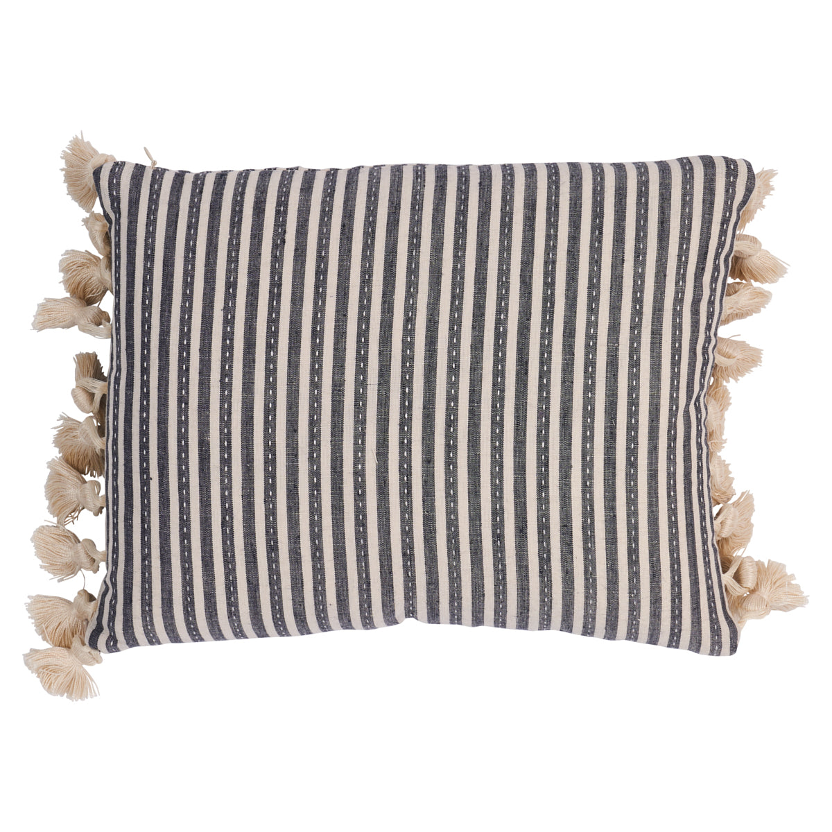 Cuscino a righe Mathis | Carbonio