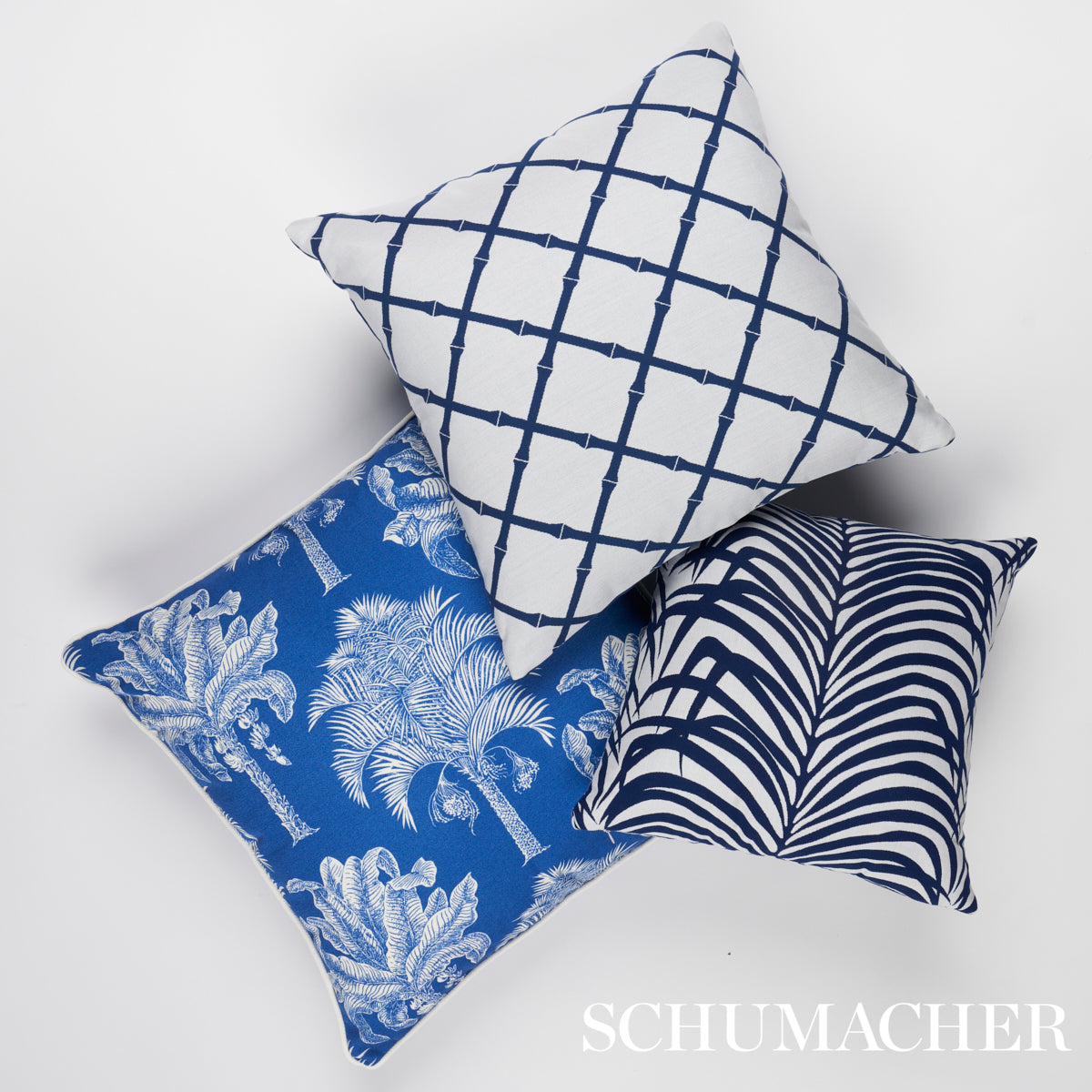 Grand Palms I/O Pillow - Navy