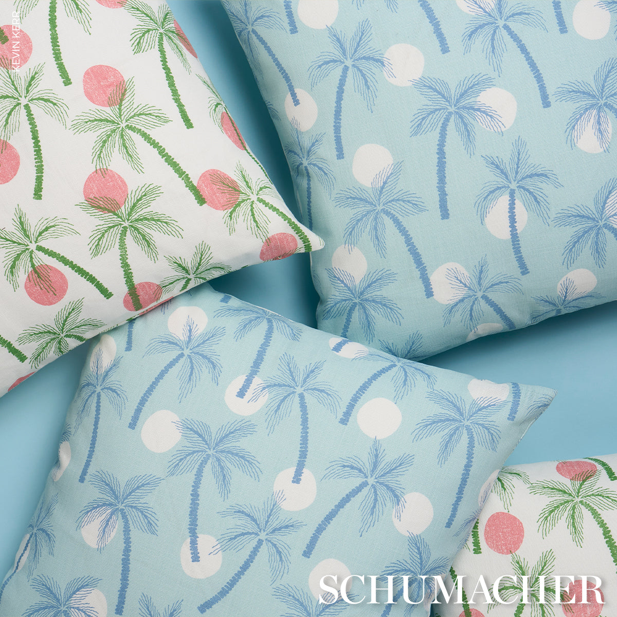 Clarabella Palm I/O Pillow - Pool