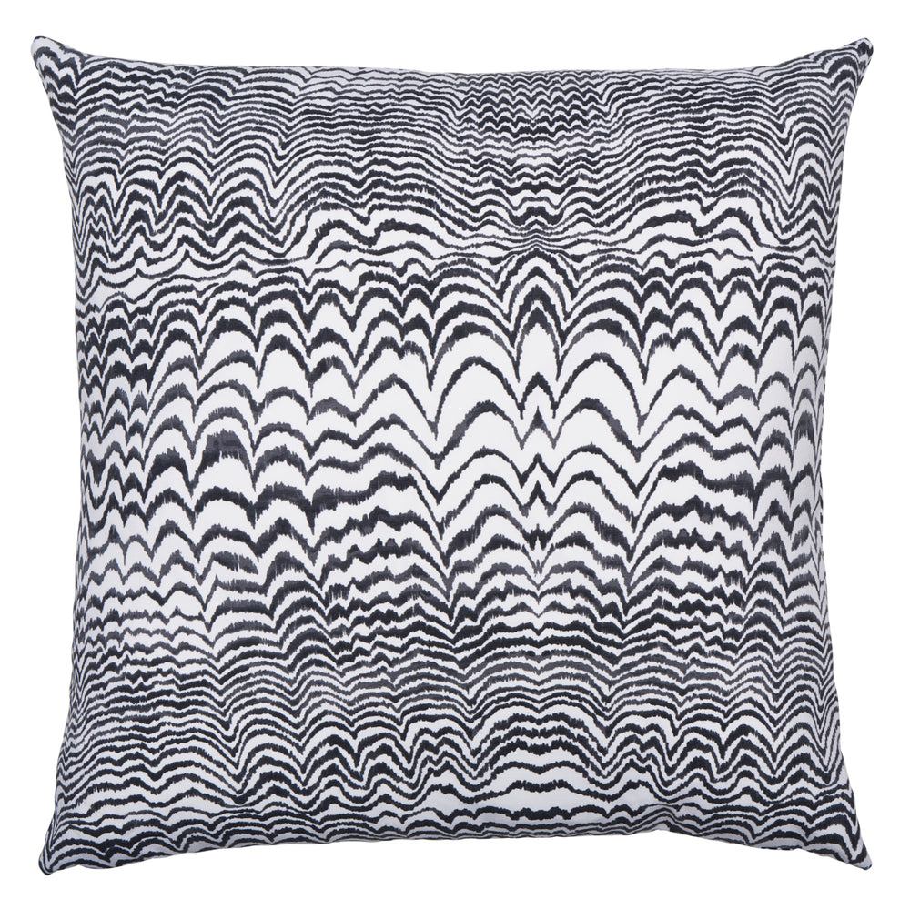 Ink Wave Print I/O Pillow - Black