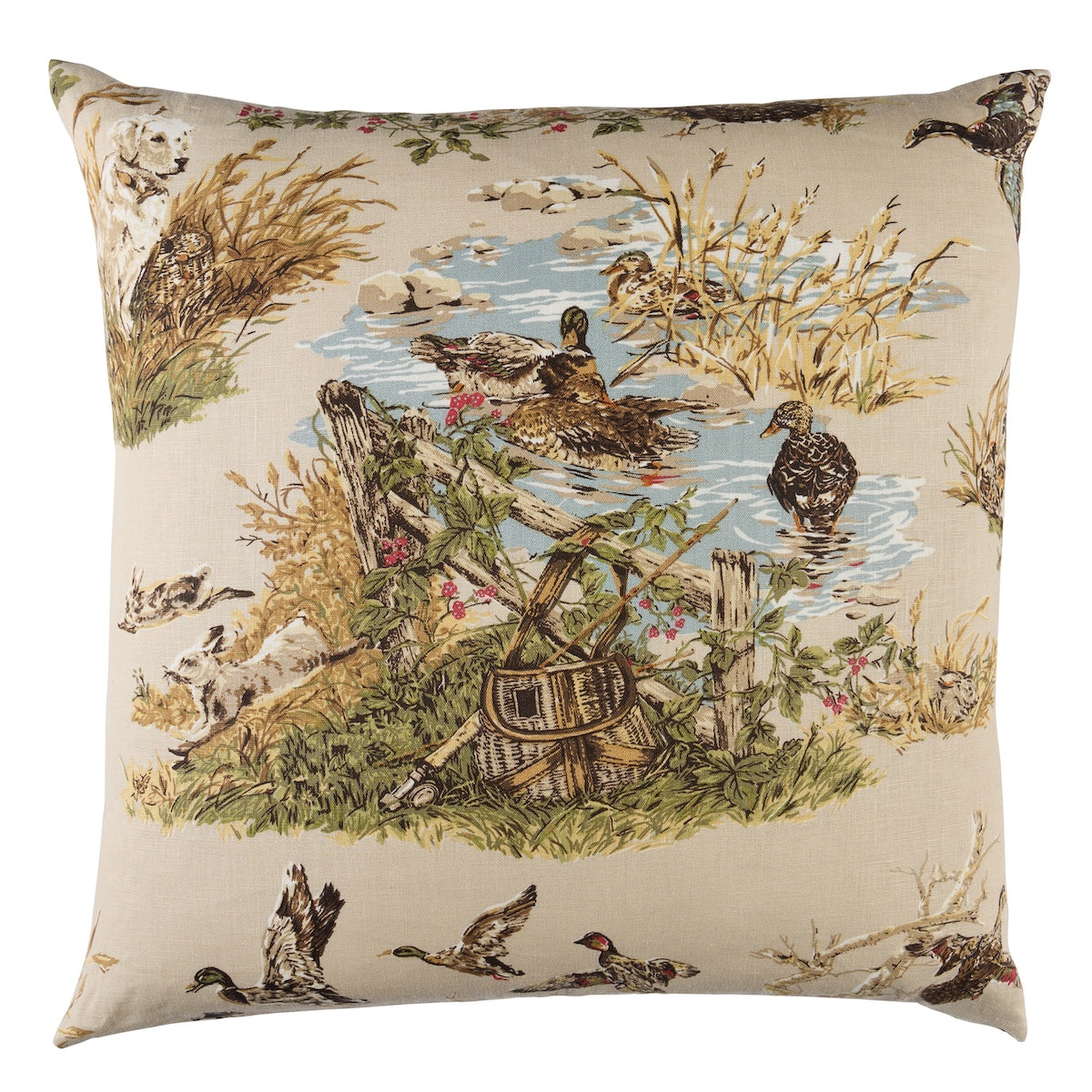 Dog & Duck Pillow | Alabaster