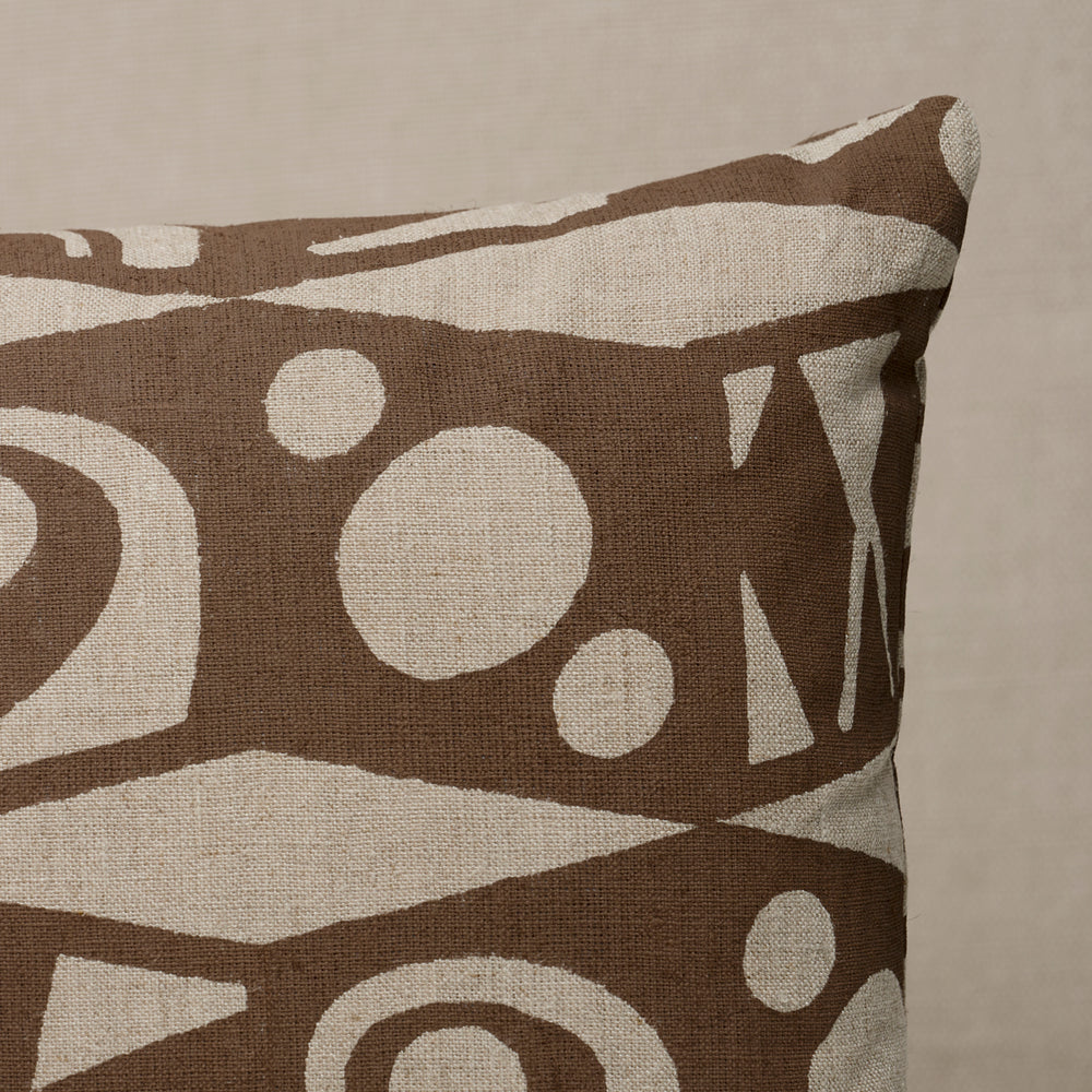 Tarot Hand Block Pillow | Brown