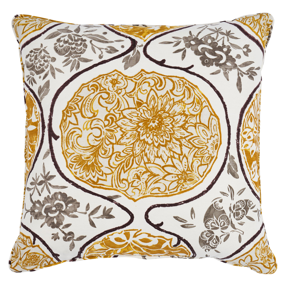Katsugi Pillow | Gold & Mushroom