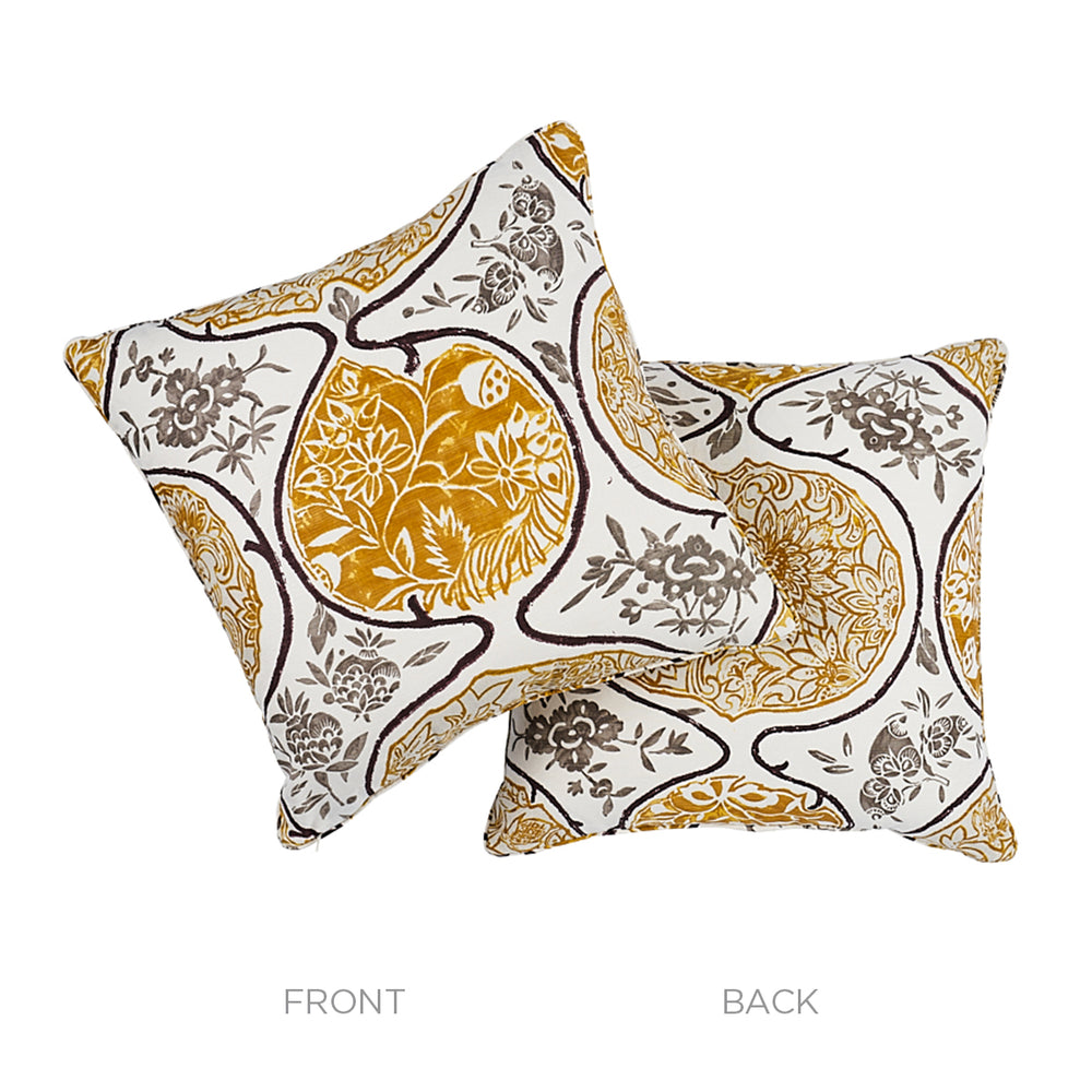 Katsugi Pillow | Gold & Mushroom