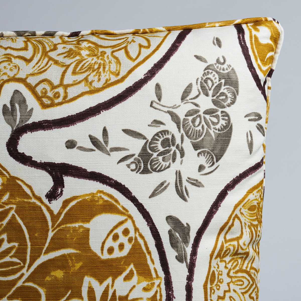 Katsugi Pillow | Gold & Mushroom