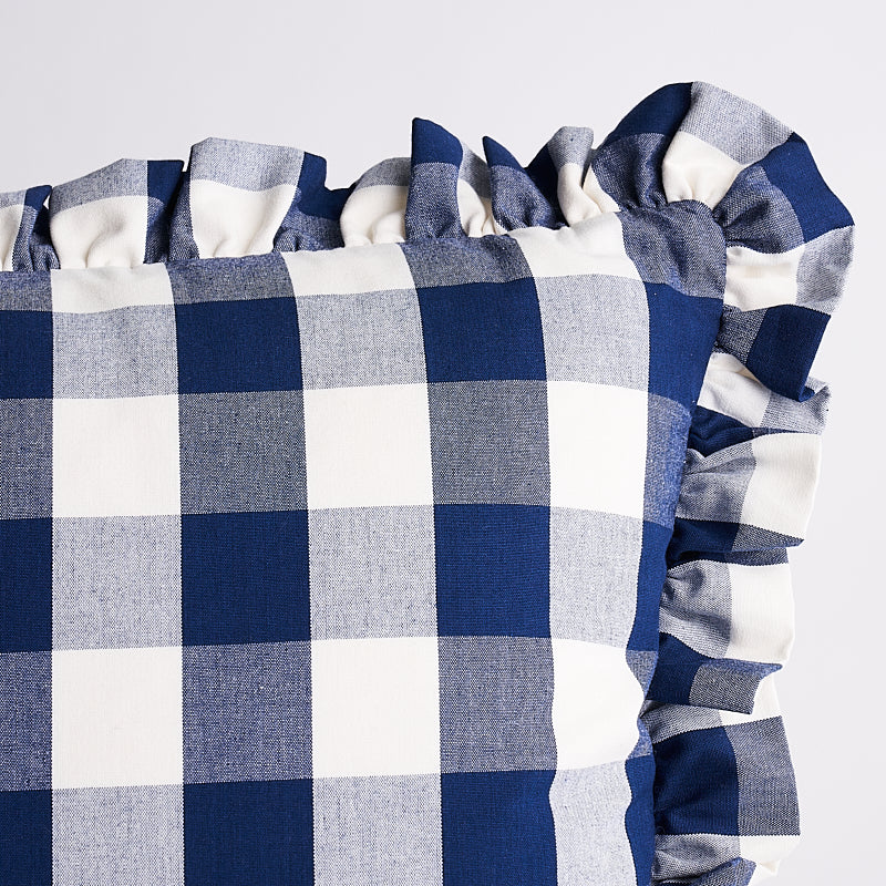 Cuscino Camden in cotone a quadri | Marina Militare