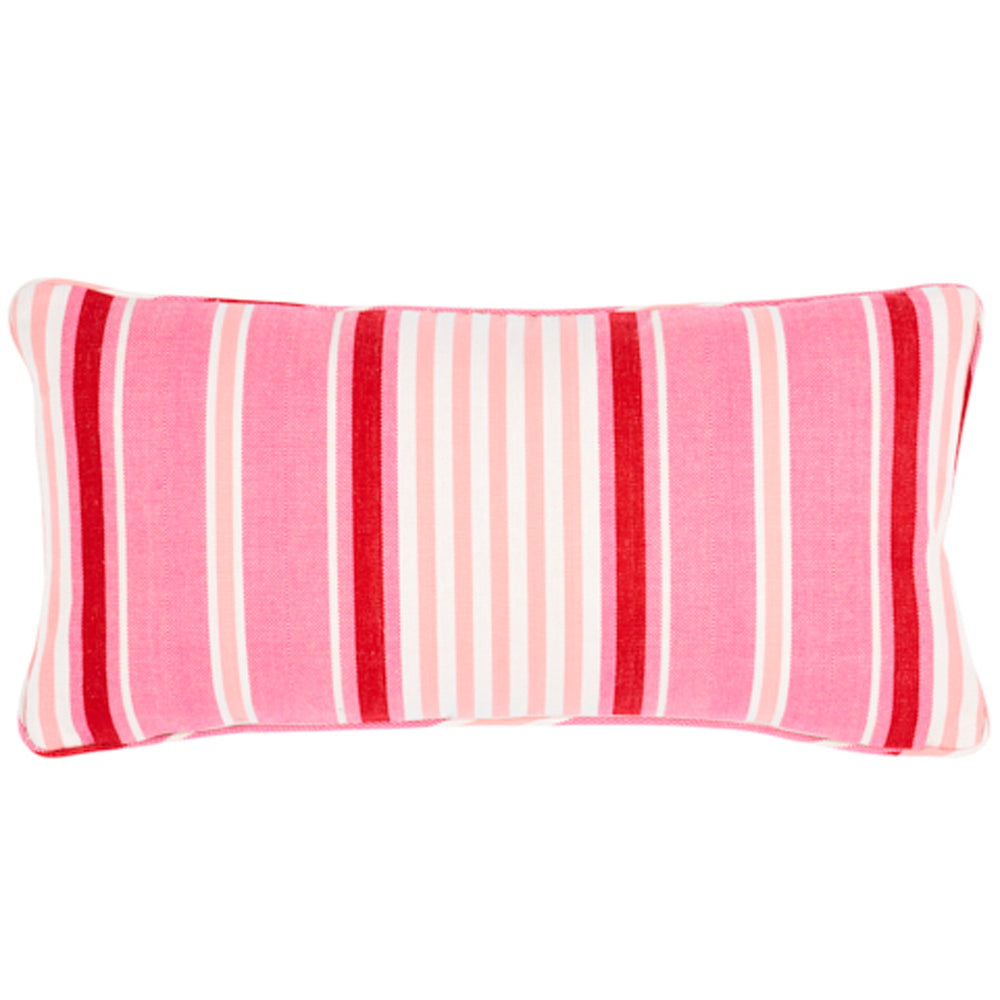 Minzer Cotton Stripe Pillow | Pink
