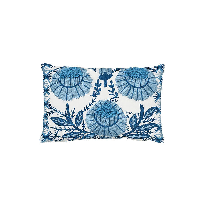 Cuscino ricamato Marguerite B | Cielo