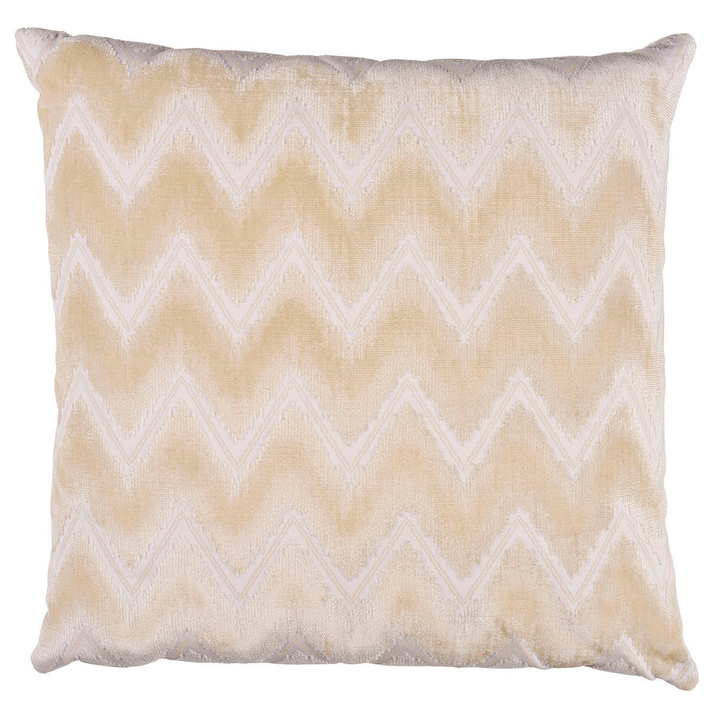 Cuscino in velluto Chevron | Champagne