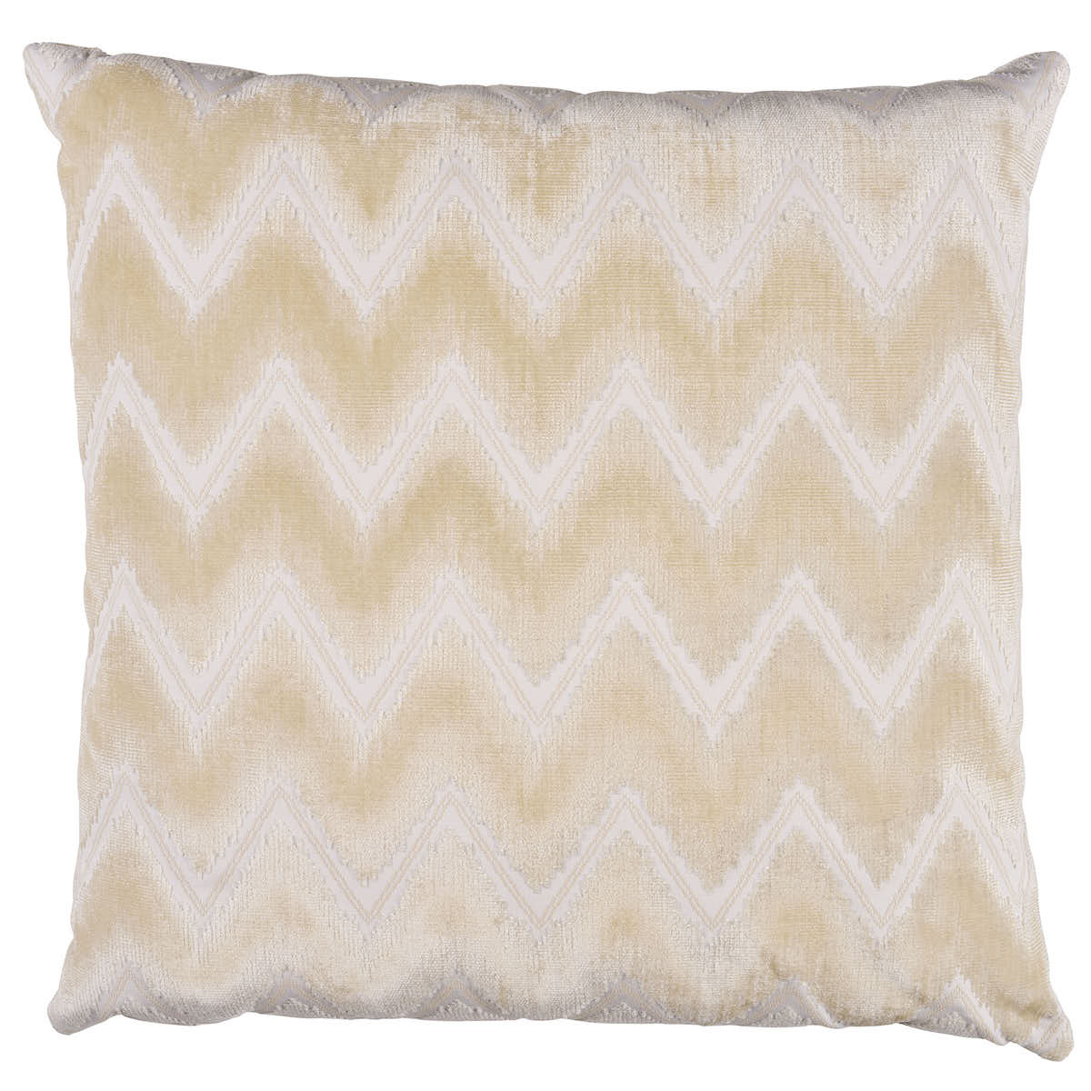 Cuscino in velluto Chevron | Champagne