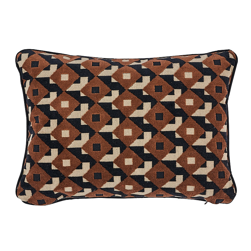 Cuscino in velluto tigre Jokhang | Rosso e rosa