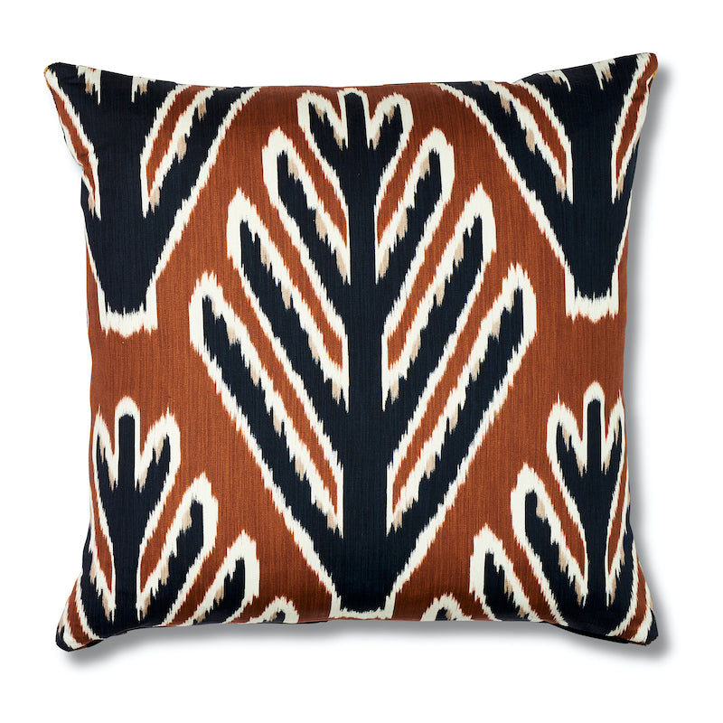 Jokhang Tiger Velvet Pillow | Brown & Black