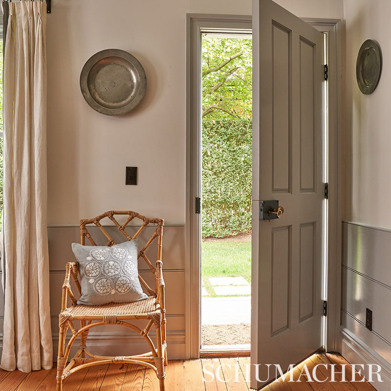 Cuscino ricamato a mano Isla | Cielo