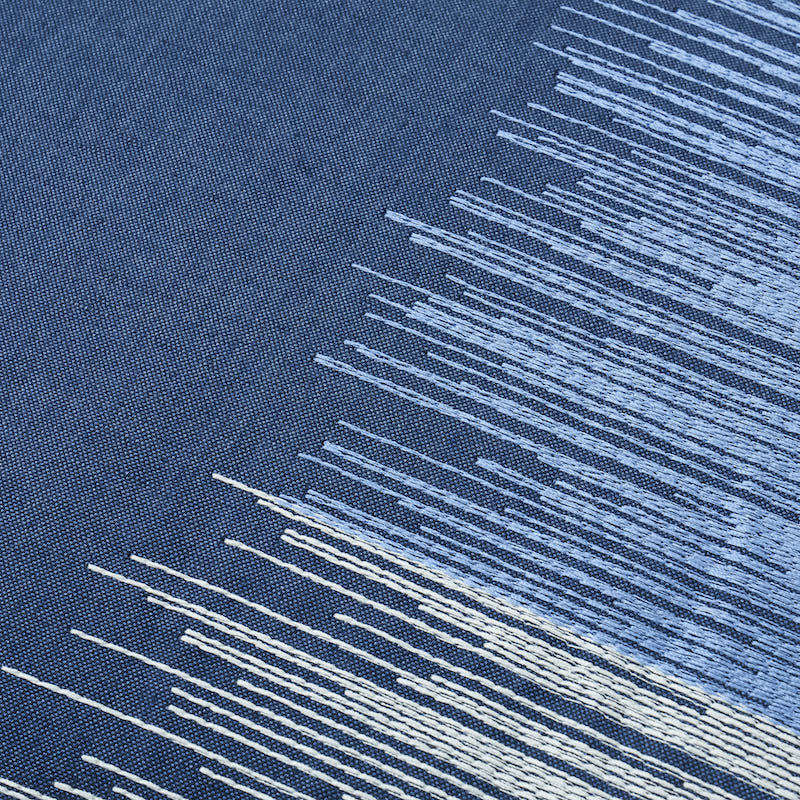 Cuscino ricamato Sunburst | Blu