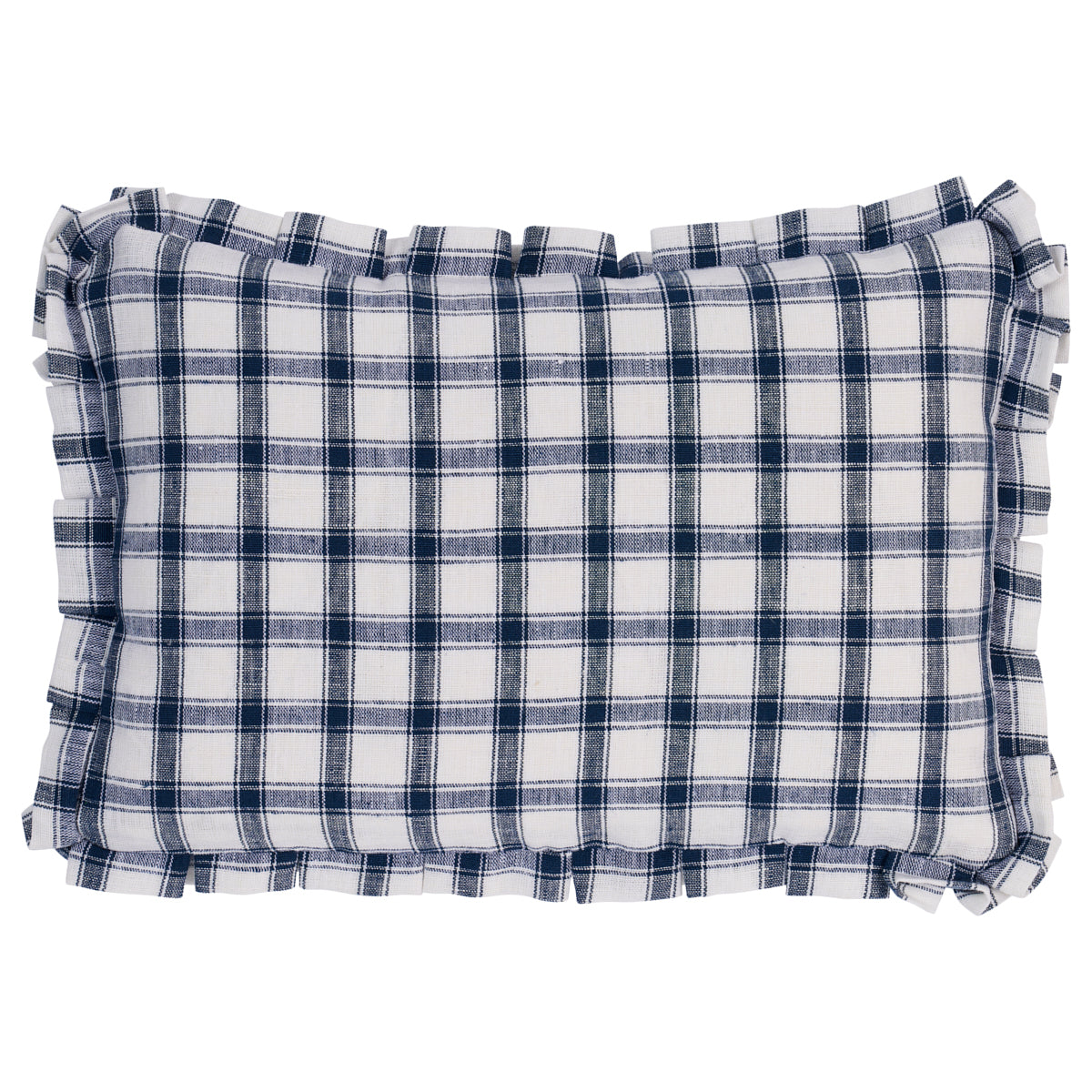Cuscino Crawford a quadri | Indaco