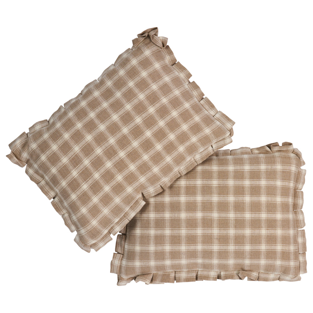 Cuscino Crawford a quadri | Lino