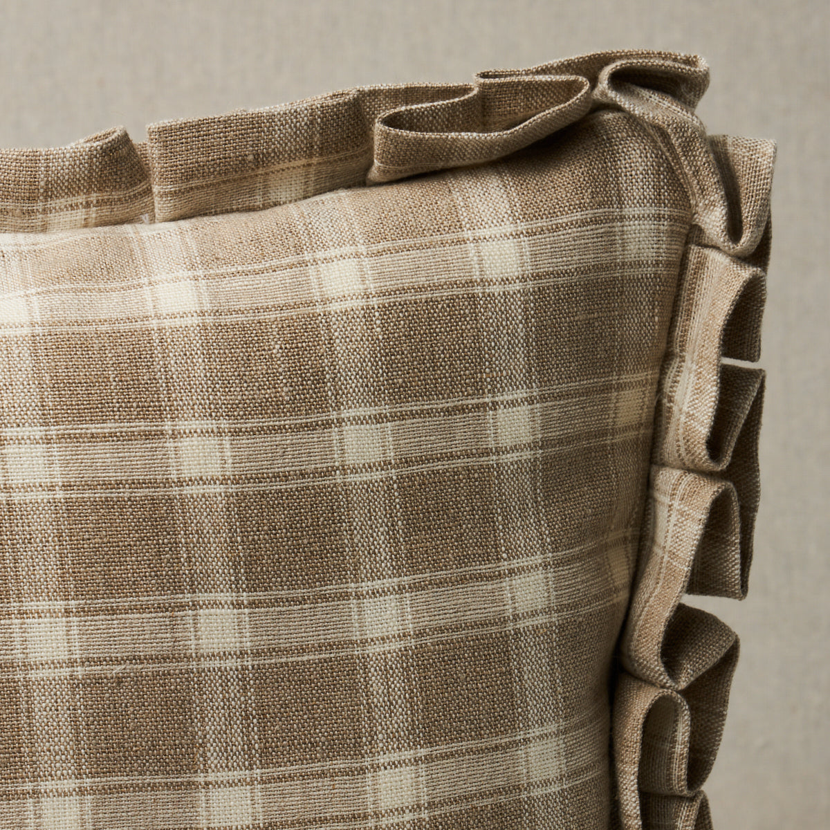 Cuscino Crawford a quadri | Lino