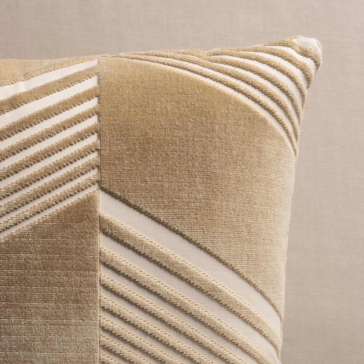 Jessie Cut Velvet Pillow | Sand