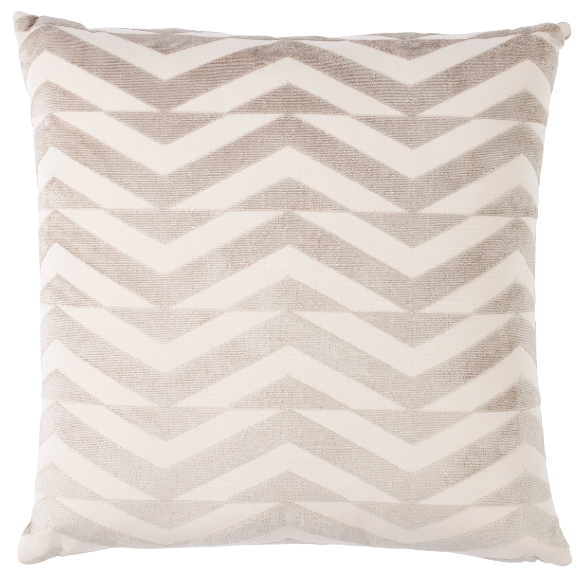 Broken Chevron Pillow | Taupe On Ivory