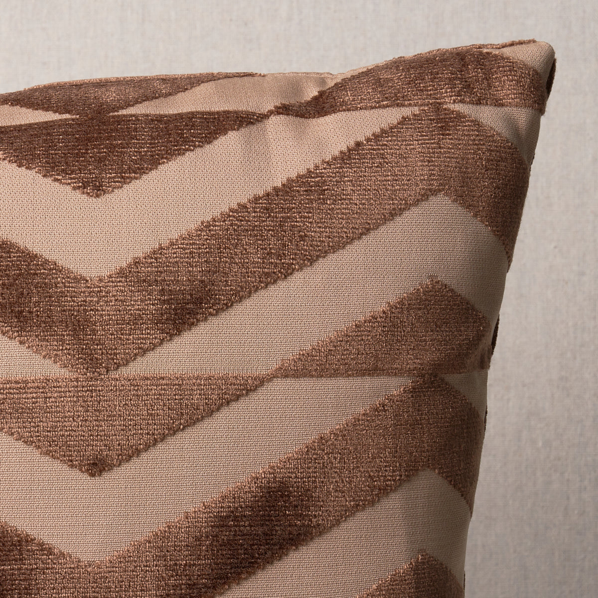 Broken Chevron Pillow | Brown On Camel