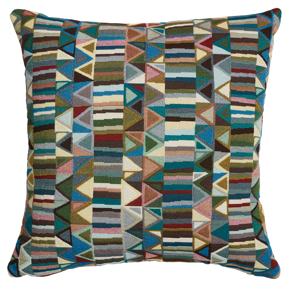 Bizantino Quilted Weave Pillow | Peacock