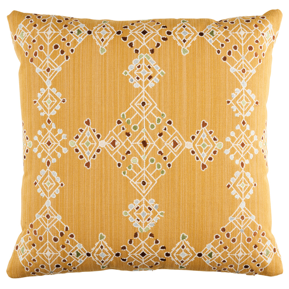 Kalindi Embroidery Pillow | Saffron