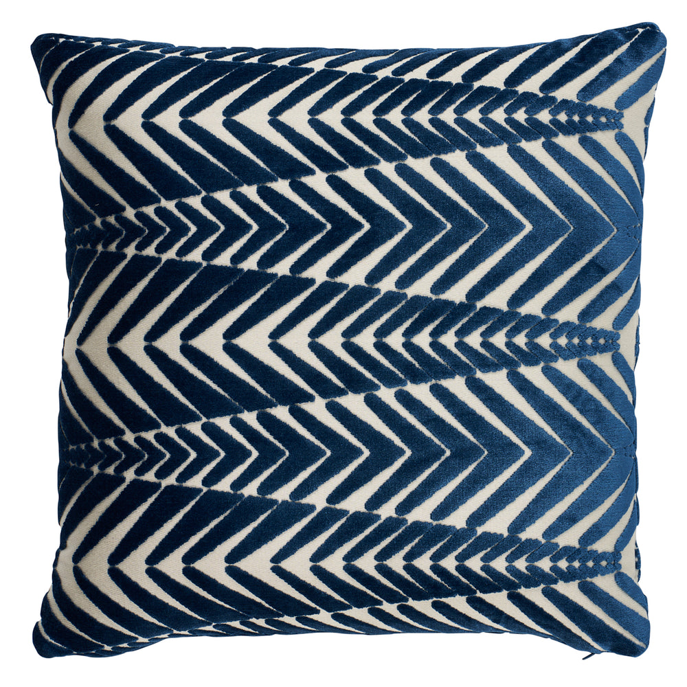 Cuscino in velluto zebrato | Argento Blu