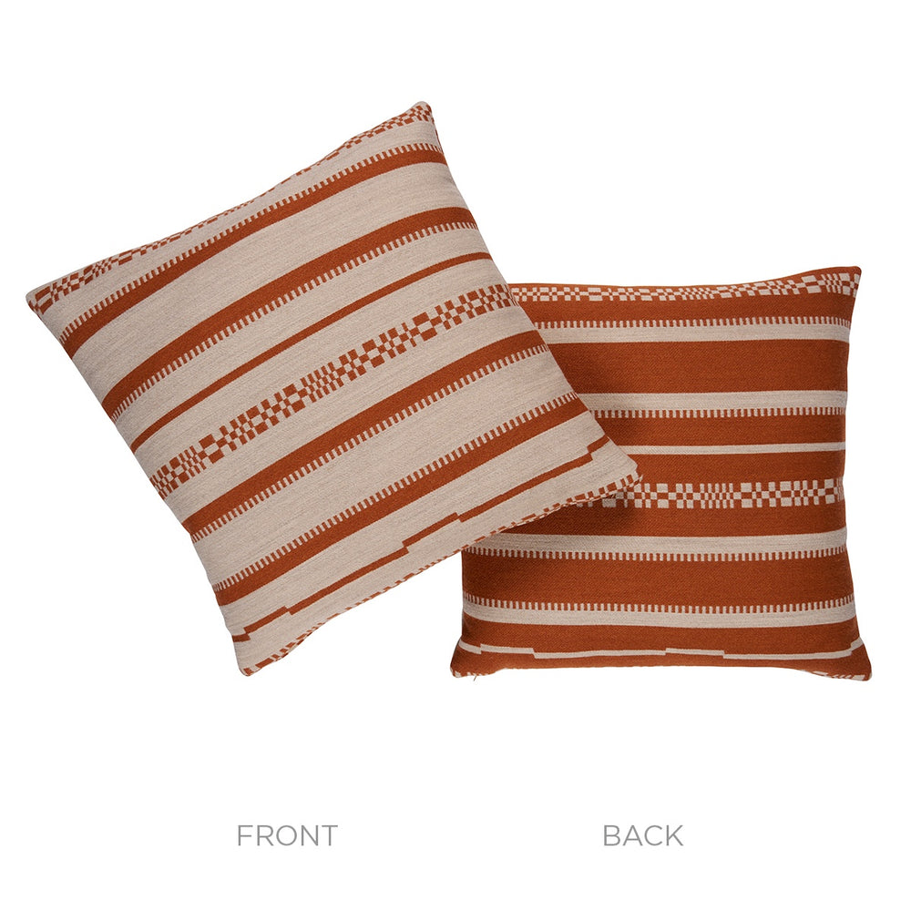 Skyline Stripes Pillow | Burnt Orange