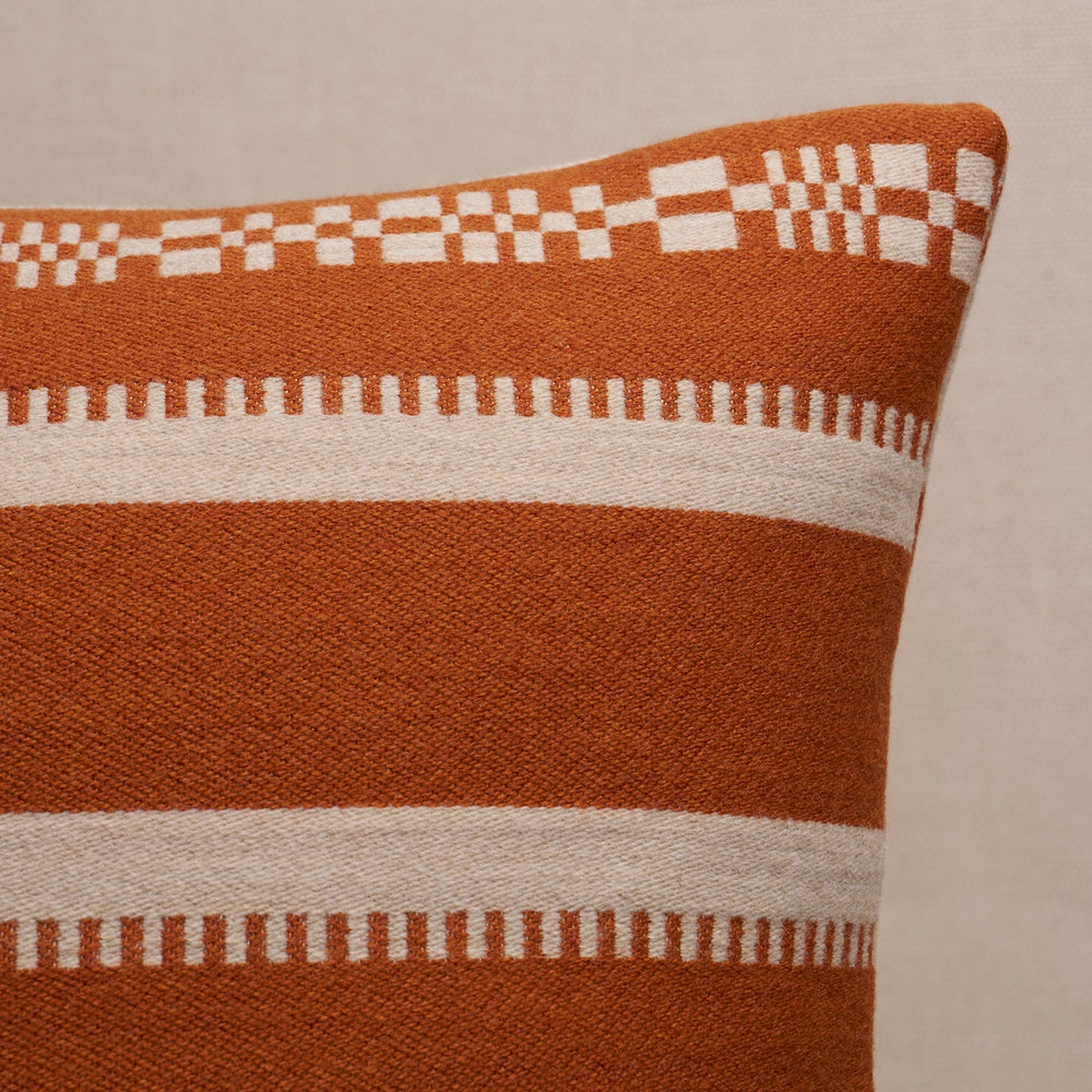 Skyline Stripes Pillow | Burnt Orange