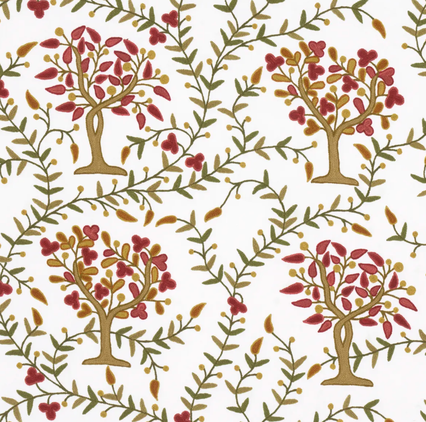 Custom Pillow | HIGHGROVE TREE CREWEL | Mulberry | 60x60